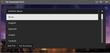 subtitle menu